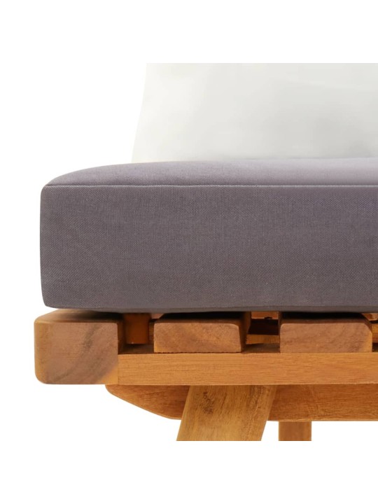 Sodo suoliukas su pagalvėlėmis, 115cm, akacijos masyvas