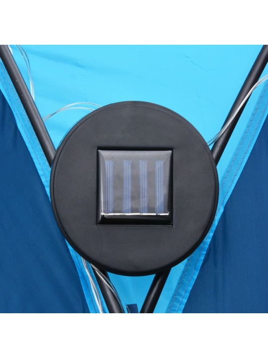 Proginė palapinė su LED ir 4 sienomis, mėlyna, 3,6x3,6x2,3m