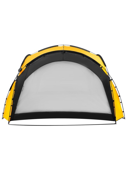 Proginė palapinė su LED ir 4 sienomis, geltona, 3,6x3,6x2,3m