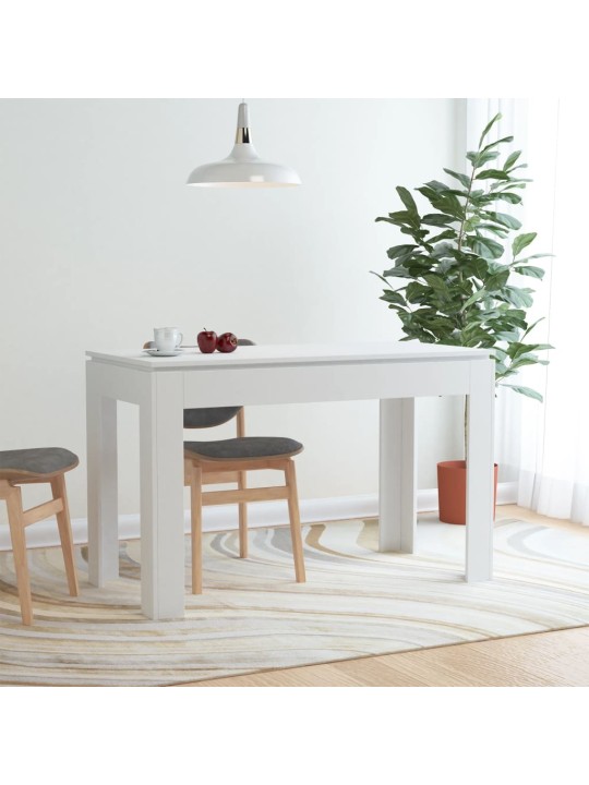 Valgomojo stalas, baltos spalvos, 120x60x76cm, MDP