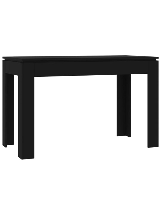 Valgomojo stalas, juodos spalvos, 120x60x76cm, MDP
