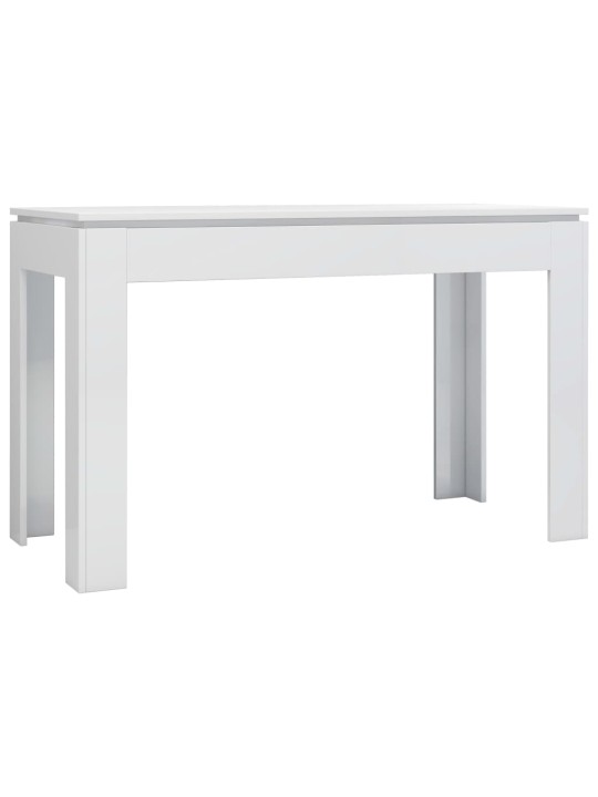Valgomojo stalas, baltas, 120x60x76cm, MDP, ypač blizgus