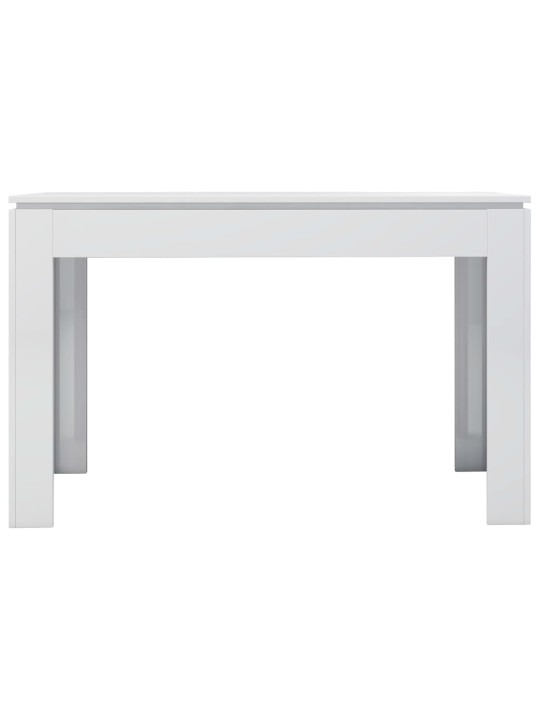 Valgomojo stalas, baltas, 120x60x76cm, MDP, ypač blizgus