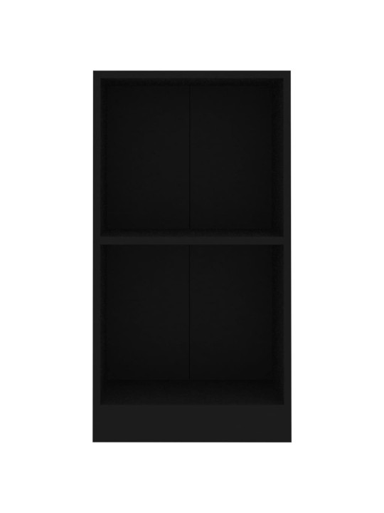 Lentyna knygoms, juodos spalvos, 40x24x75cm, apdirbta mediena
