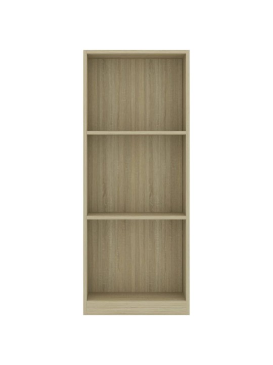 Spintelė knygoms, 3 lentynos, ąžuolo spalvos, 40x24x108cm, MDP