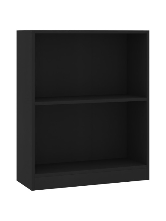 Lentyna knygoms, juodos spalvos, 60x24x74,5cm, mediena