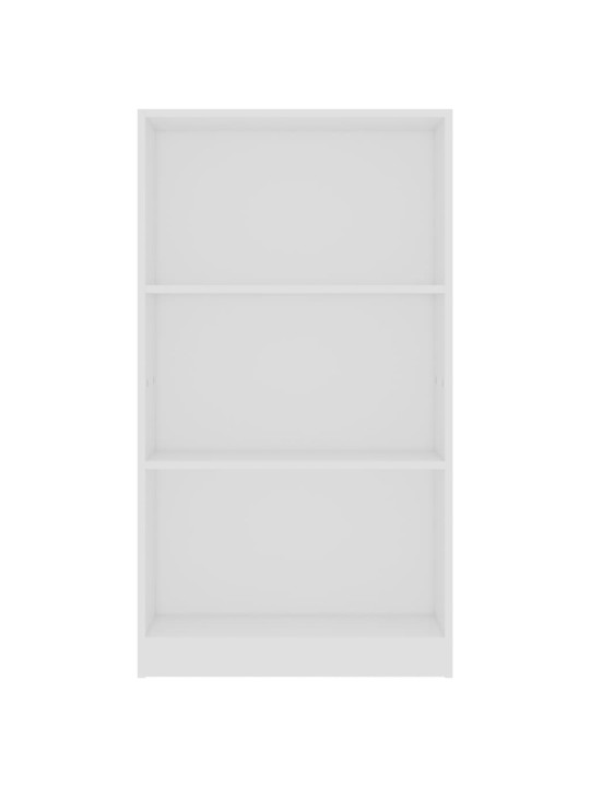 Spintelė knygoms, 3 lentynos, balta, 60x24x109cm, mediena