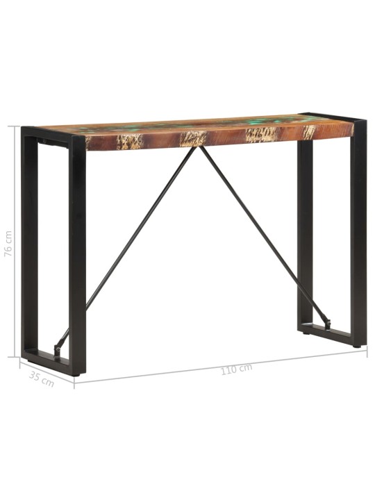 Konsolinis staliukas, 110x35x76cm, perdirbtos medienos masyvas