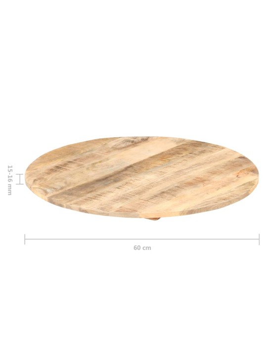 Stalviršis, 60cm, mango medienos masyvas, apskritas, 15-16mm