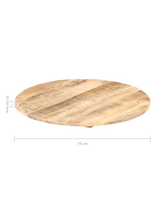 Stalviršis, 70cm, mango medienos masyvas, apskritas, 15-16mm