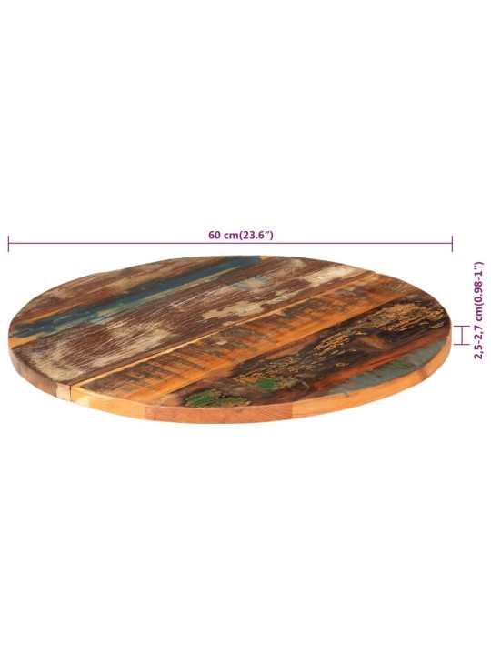 Stalviršis, 60cm, medienos masyvas, 25-27mm, apskritas