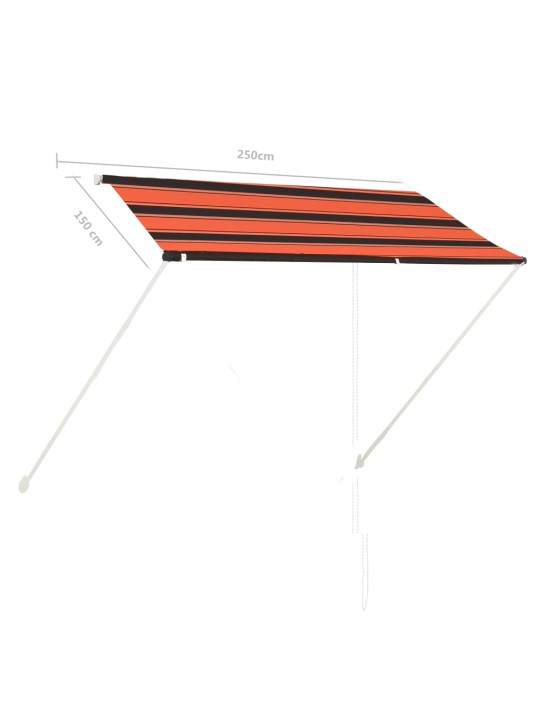 Ištraukiama markizė, oranžinės ir rudos spalvos, 250x150cm