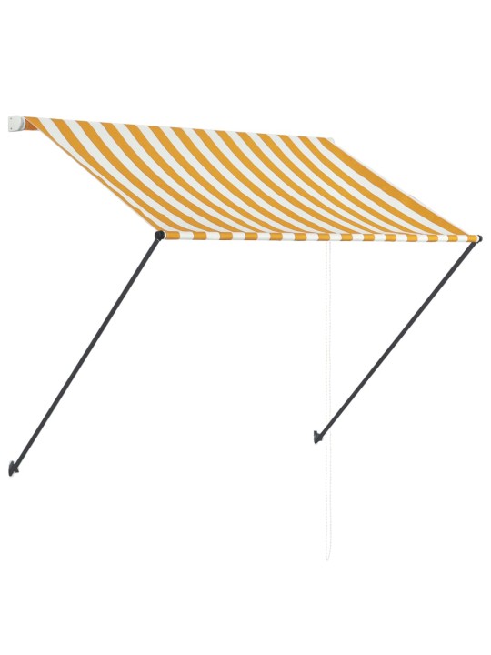 Ištraukiama markizė su LED, geltona ir balta, 150x150cm