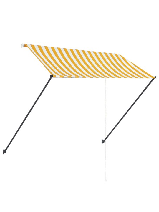 Ištraukiama markizė su LED, geltona ir balta, 250x150cm