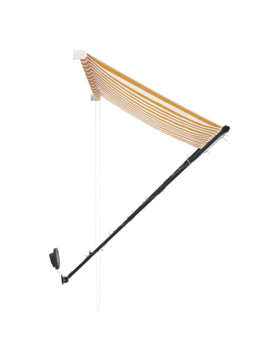 Ištraukiama markizė su LED, geltona ir balta, 250x150cm