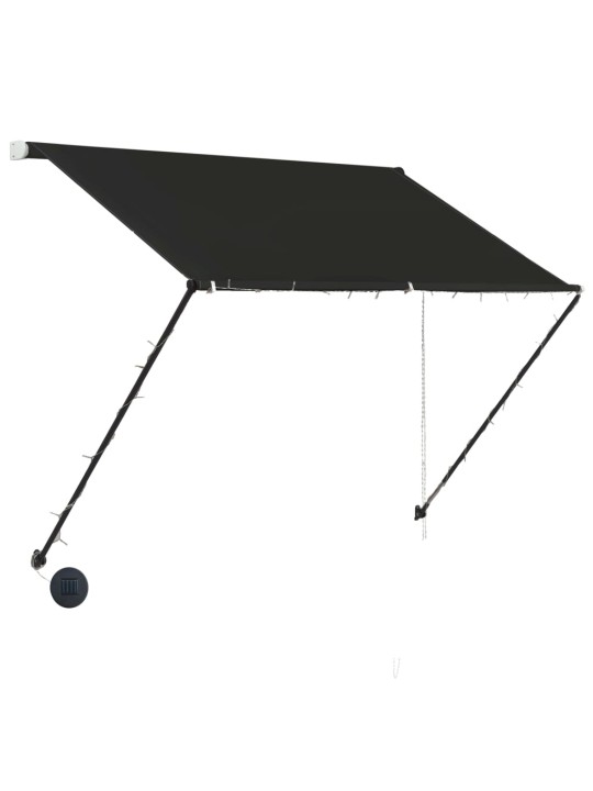 Ištraukiama markizė su LED, antracito spalvos, 150x150cm