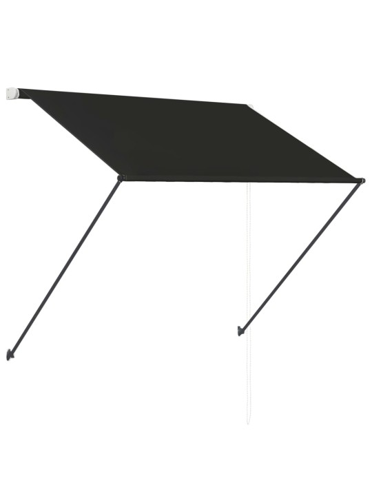 Ištraukiama markizė su LED, antracito spalvos, 150x150cm