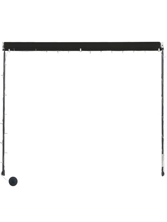 Ištraukiama markizė su LED, antracito spalvos, 300x150cm