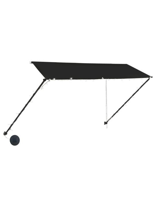 Ištraukiama markizė su LED, antracito spalvos, 350x150cm