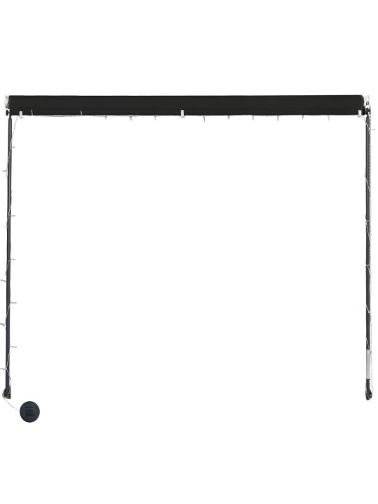 Ištraukiama markizė su LED, antracito spalvos, 350x150cm