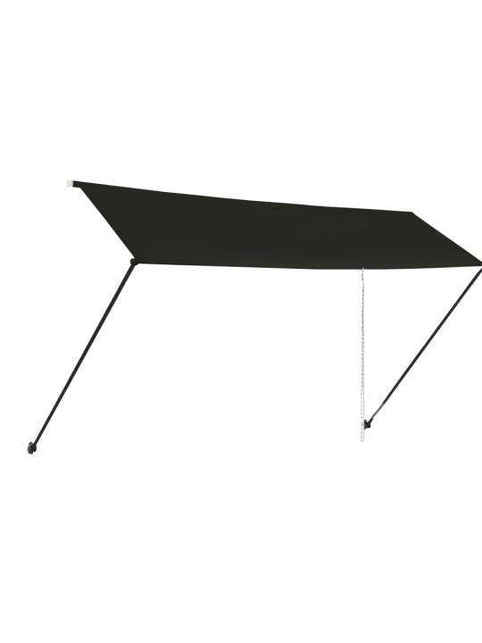 Ištraukiama markizė su LED, antracito spalvos, 400x150cm