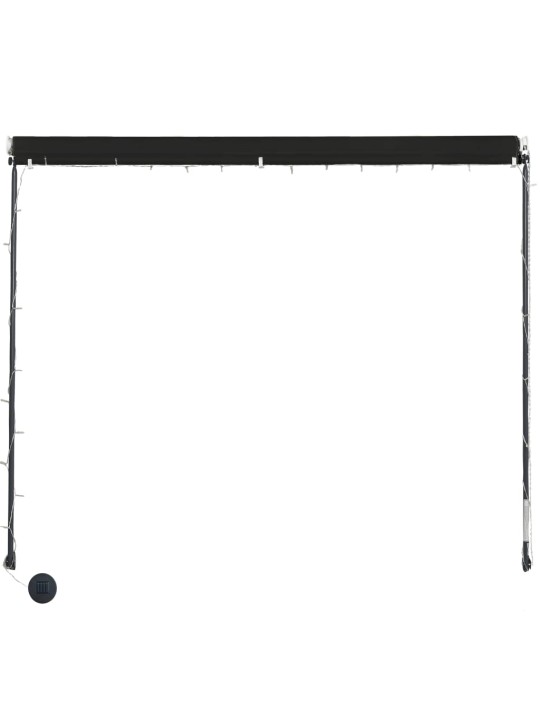 Ištraukiama markizė su LED, antracito spalvos, 400x150cm
