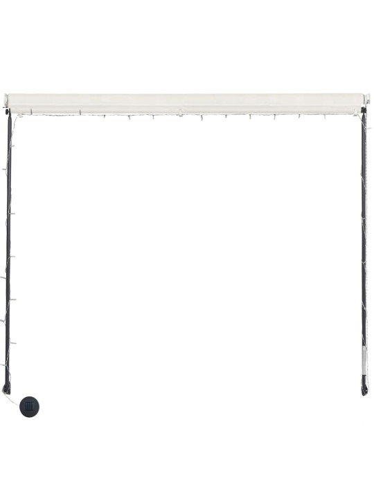 Ištraukiama markizė su LED, kreminės spalvos, 250x150cm