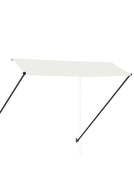 Ištraukiama markizė su LED, kreminės spalvos, 300x150cm
