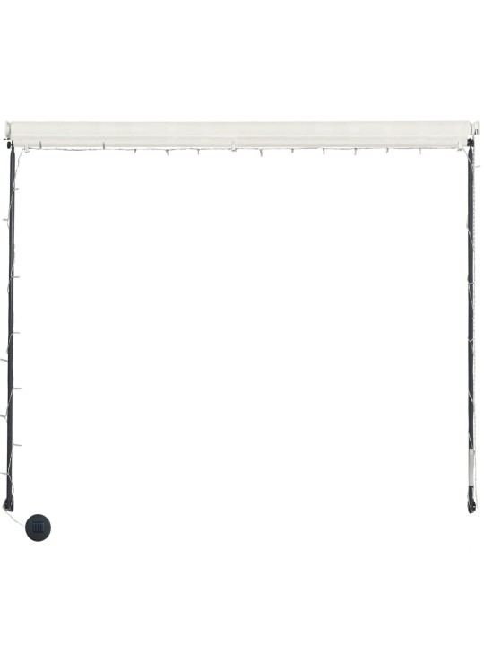 Ištraukiama markizė su LED, kreminės spalvos, 300x150cm