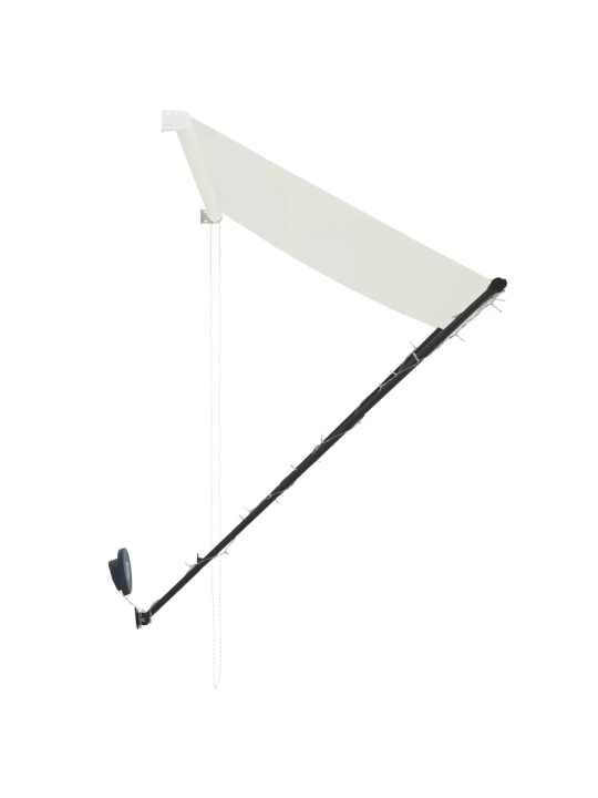 Ištraukiama markizė su LED, kreminės spalvos, 300x150cm