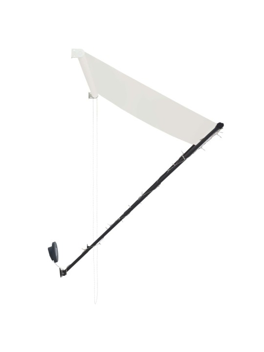 Ištraukiama markizė su LED, kreminės spalvos, 350x150cm