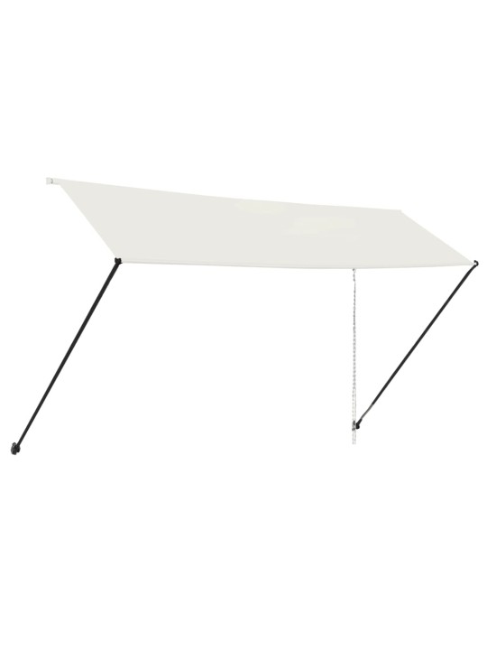 Ištraukiama markizė su LED, kreminės spalvos, 400x150cm