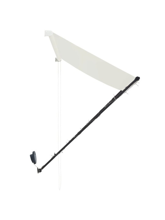 Ištraukiama markizė su LED, kreminės spalvos, 400x150cm