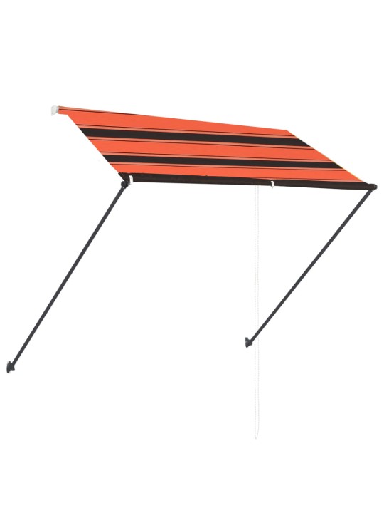 Ištraukiama markizė su LED, oranžinė ir ruda, 250x150cm