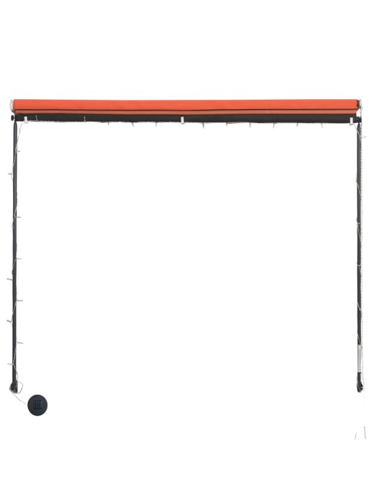 Ištraukiama markizė su LED, oranžinė ir ruda, 250x150cm