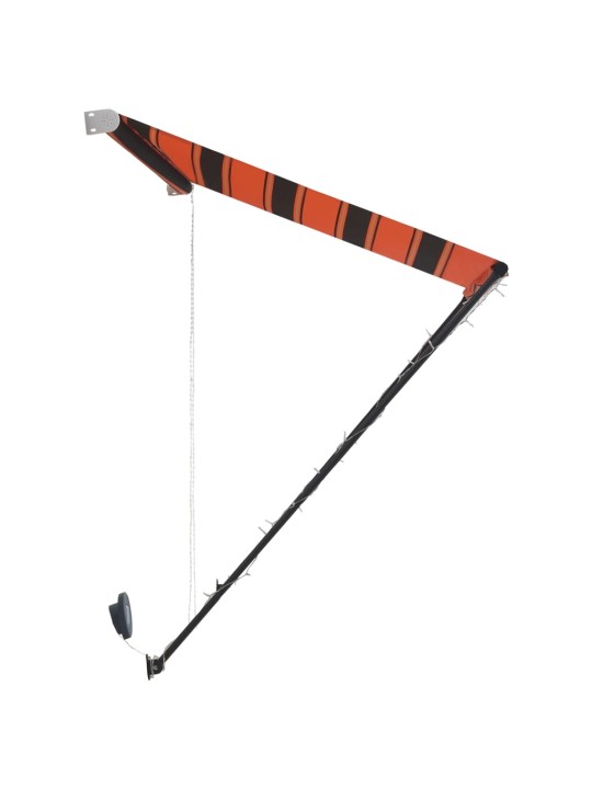 Ištraukiama markizė su LED, oranžinė ir ruda, 250x150cm