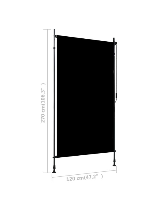 Lauko roletas, antracito spalvos, 120x270cm