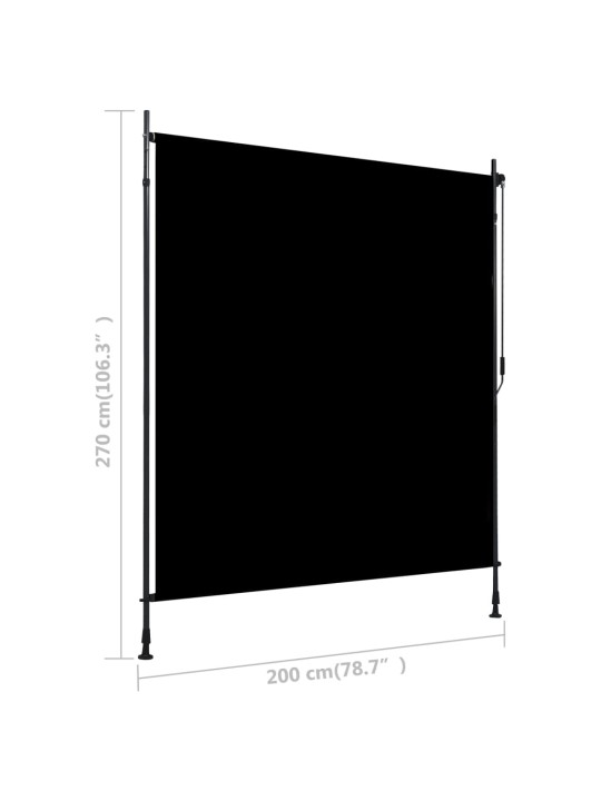 Lauko roletas, antracito spalvos, 200x270cm