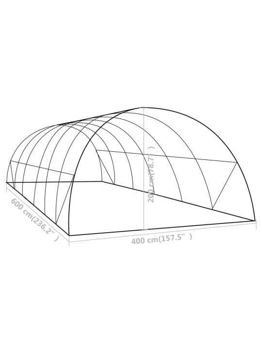 Šiltnamis, 6x4x2m, 24m²