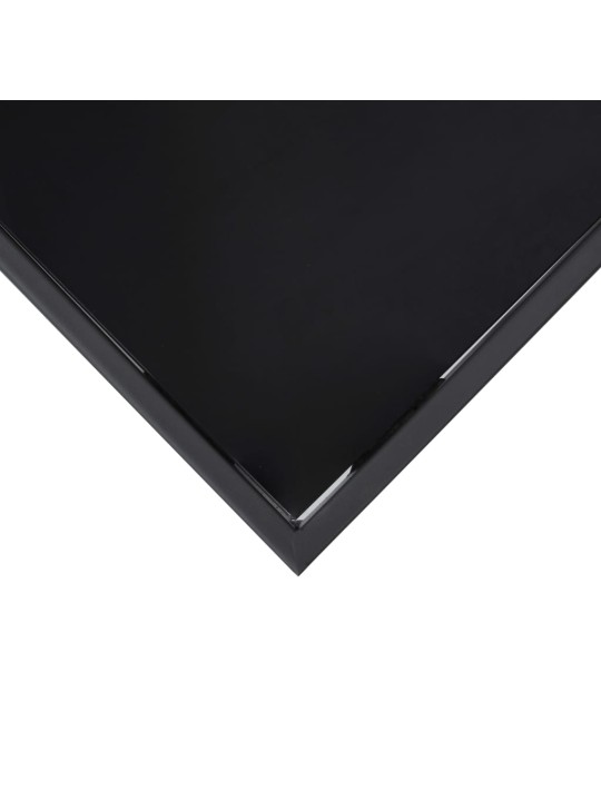 Sodo baro stalas, juodas, 60x60x110cm, grūdintas stiklas