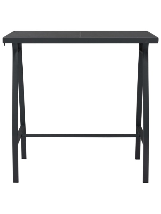 Sodo baro stalas, juodas, 110x60x110cm, grūdintas stiklas
