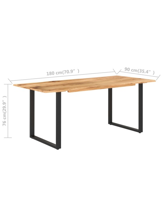 Valgomojo stalas, 180x90x76cm, akacijos medienos masyvas
