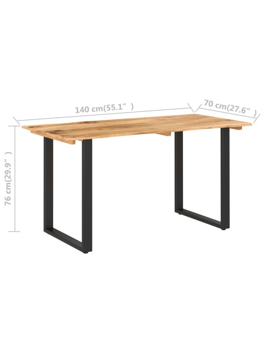 Valgomojo stalas, 140x70x76cm, akacijos medienos masyvas