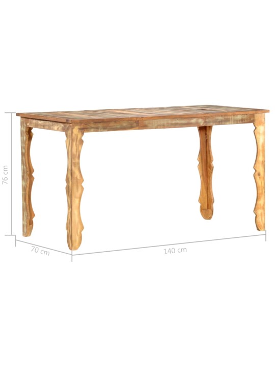 Valgomojo stalas, 140x70x76cm, perdirbtos medienos masyvas