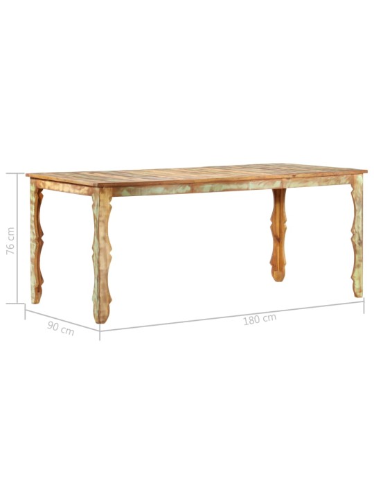 Valgomojo stalas, 180x90x76cm, perdirbtos medienos masyvas