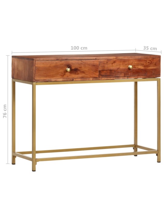 Konsolinis staliukas, 100x35x76cm, akacijos medienos masyvas