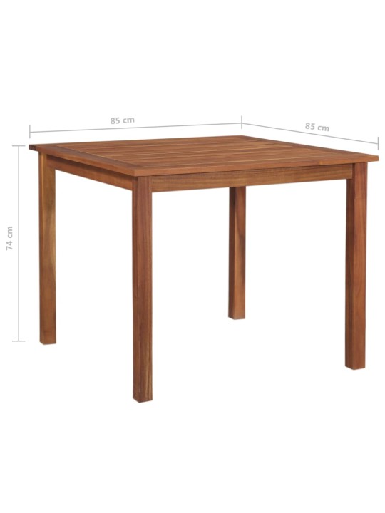 Sodo stalas, 85x85x74cm, akacijos medienos masyvas