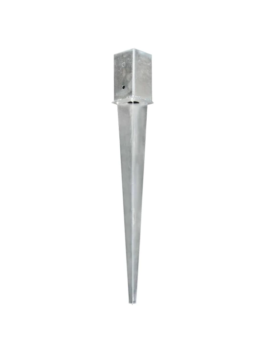 Smeigiami kuoliukai, 2vnt., sidabriniai, 8x8x76cm, plienas