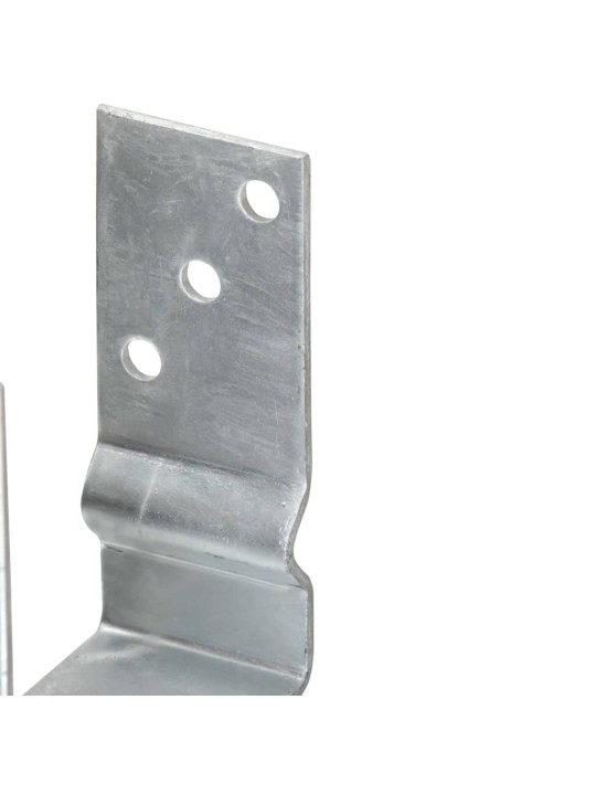 Tvoros stulpai, 6vnt., sidabrinės spalvos, 14x6x15cm, plienas