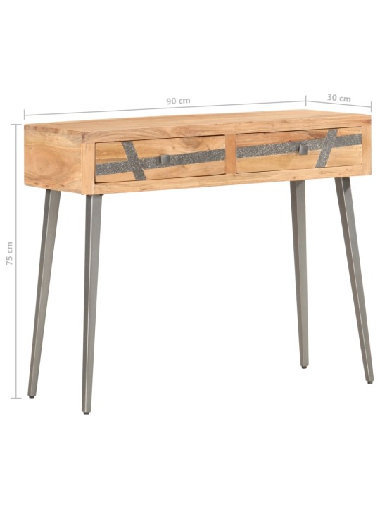 Konsolinis staliukas, 90x30x75cm, akacijos medienos masyvas